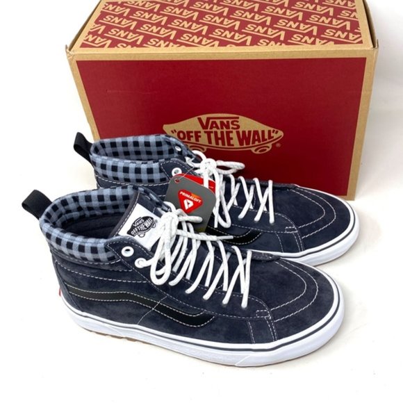 VANS SK8-Hi MTE-1 High Top Plaid Gray Suede Men’s Size Sneakers VN0A5HZYGYW - Picture 4 of 9